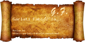 Garlati Fabióla névjegykártya